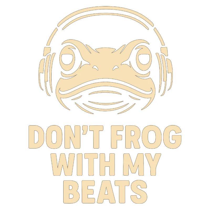 Frosch mit Kopfhörer