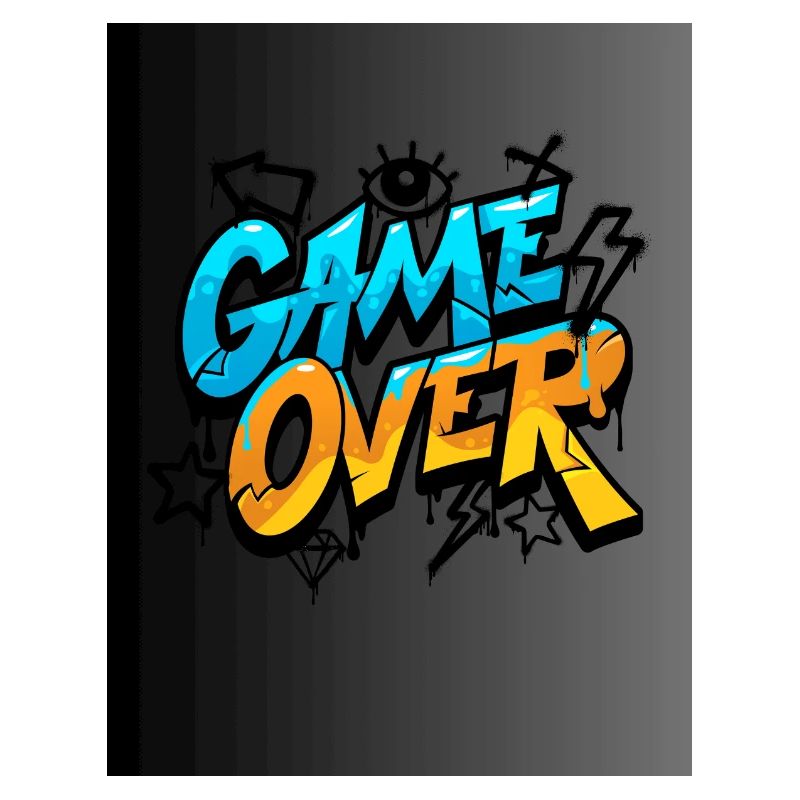 Stile Graffiti Game Over Design
