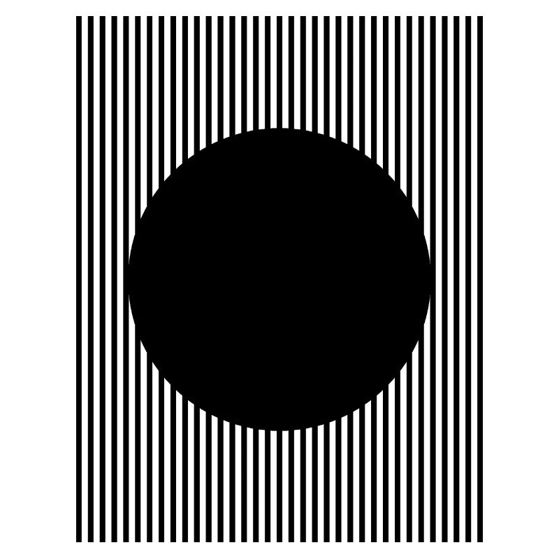 Conception en forme de cercle noir