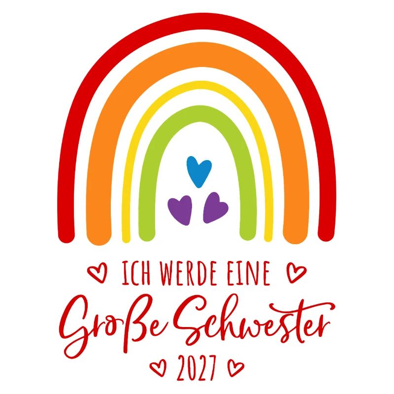 Ich werde eine Große Schwester 2027 Regenbogen