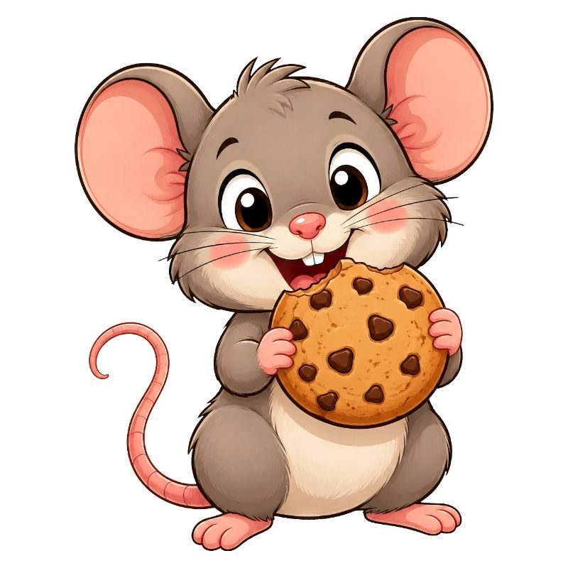 Funny Cute Mouse Cartoon Cookies Snacking Candy