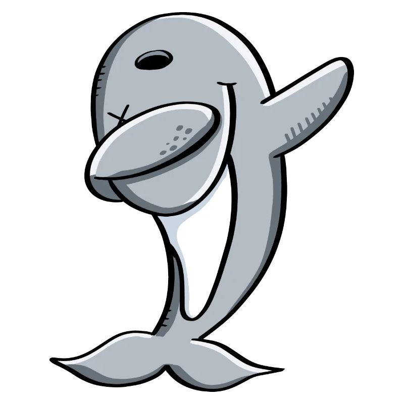 Delfin makes Dab Dance - Dabbing - Dolphin - Comic