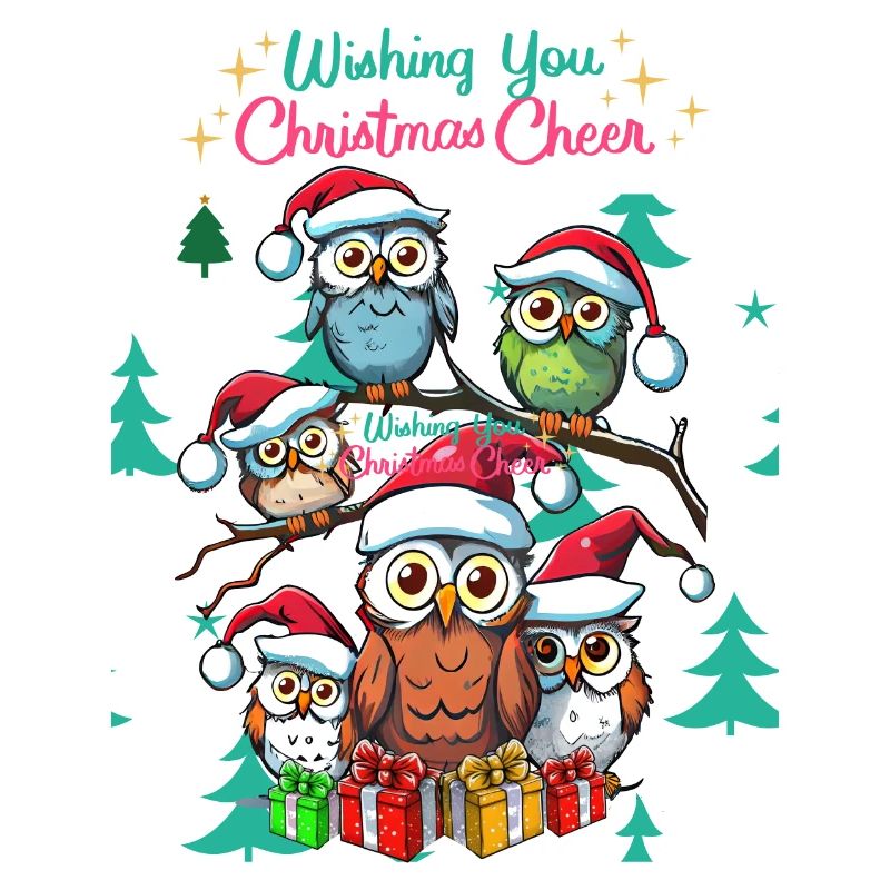 Festliche Eule Weihnachtsstimmung Design