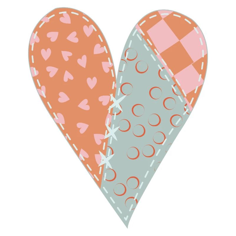 Patchwork Herz Nr. 8