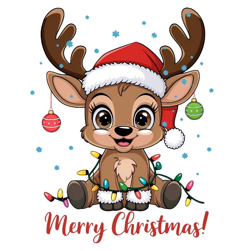 Pull de Noël en renne mignon Joyeux Noël