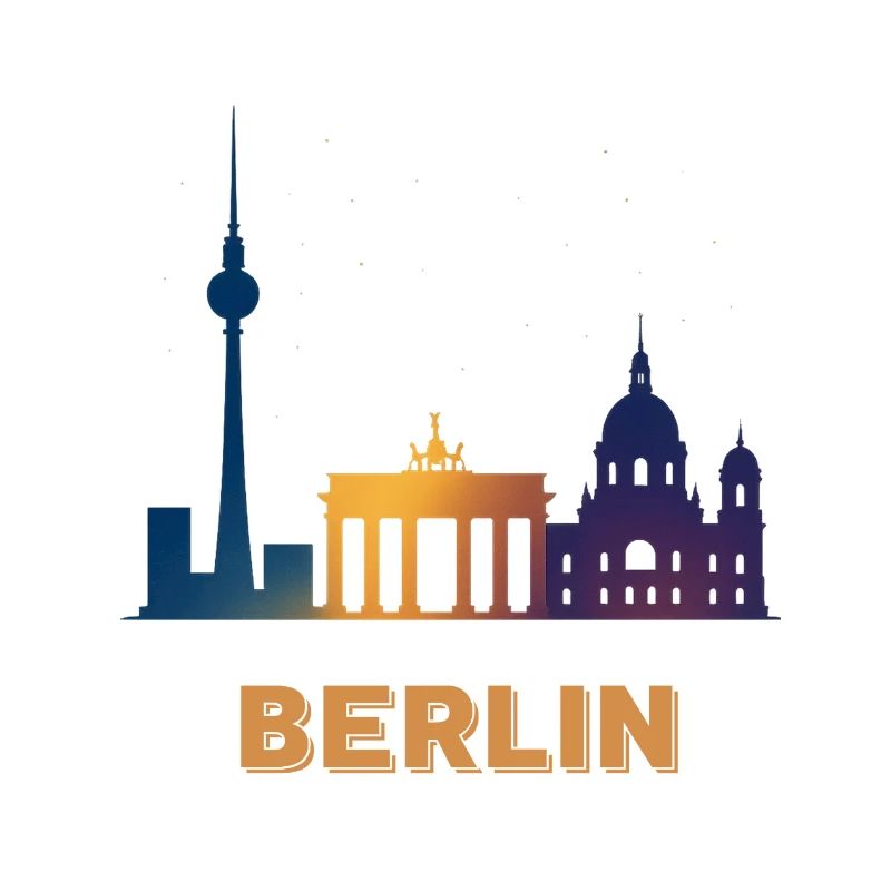 Berlin Skyline Gradient