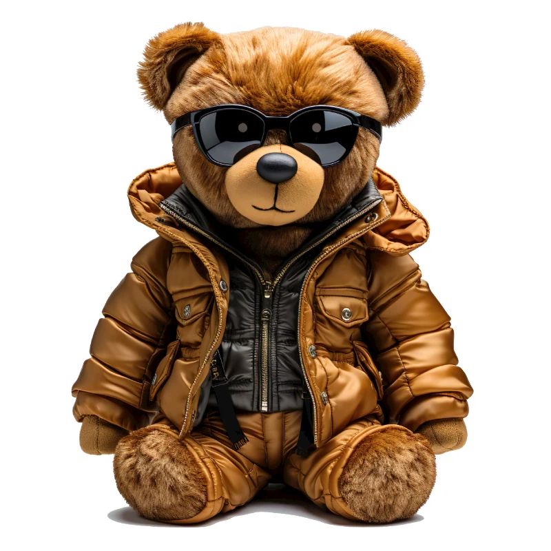 Ours cool dans une parka