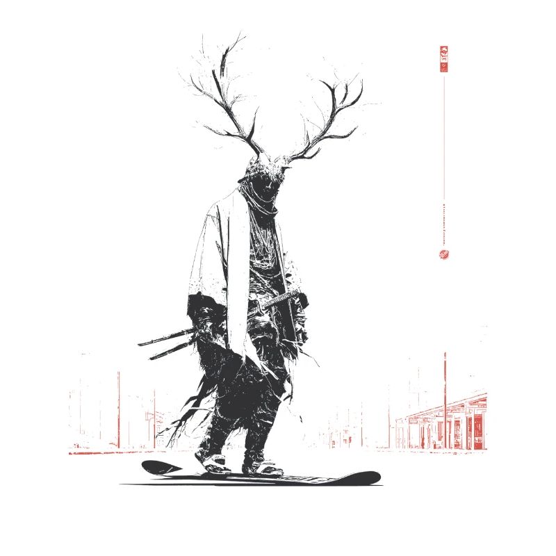 Waldgeist mit Geweihbaum