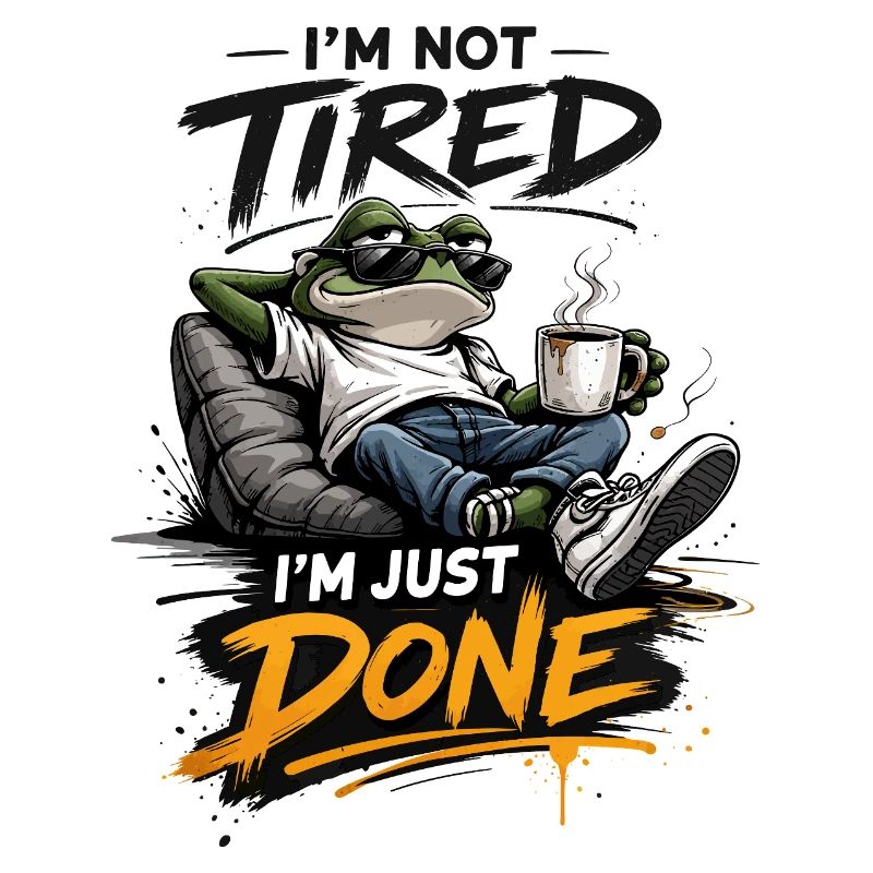Not Tired Just Done Frog