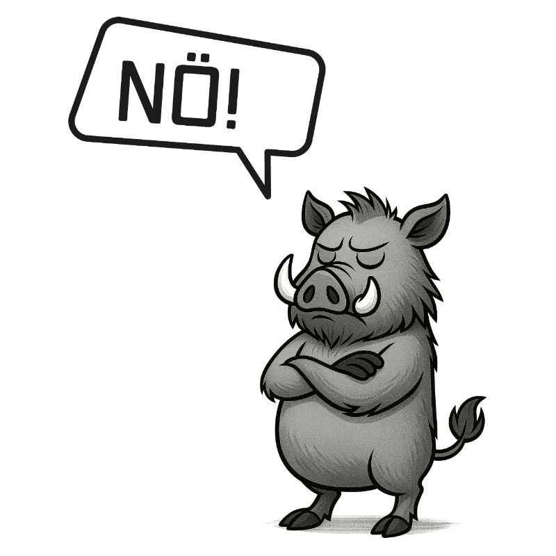 Nö! Wildschwein – Bockiger Keiler Statement