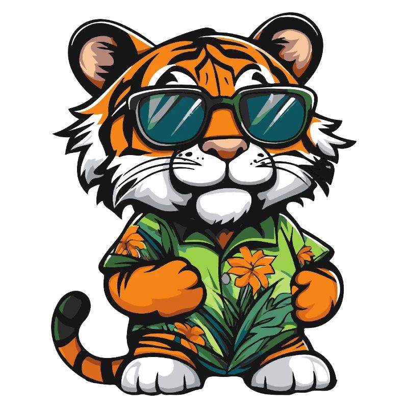 Tiger Comic Urlaub