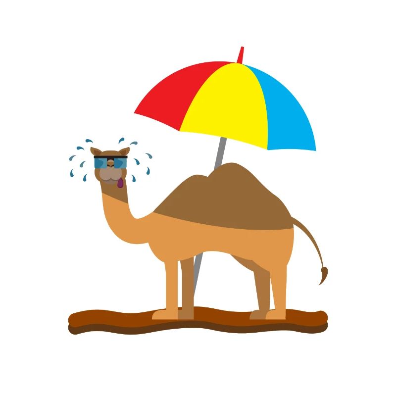 Kindershirt Kamel Kindermotiv schwitzendes Kamel