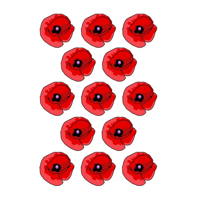 Abstract Poppies Pattern