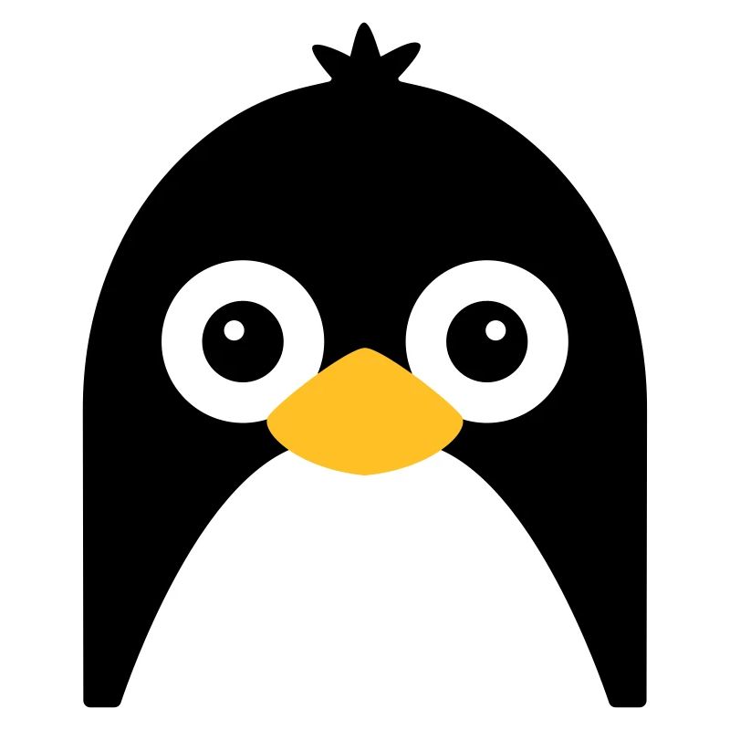 Visage de pingouin mignon