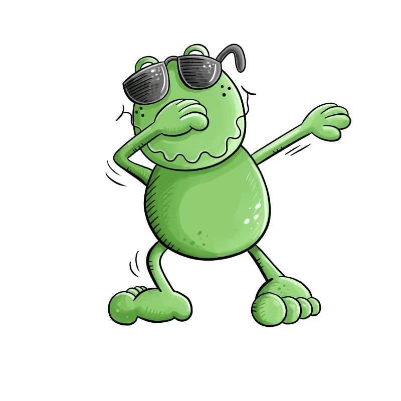 Cool frog with sunglasses Make the Dab Dance