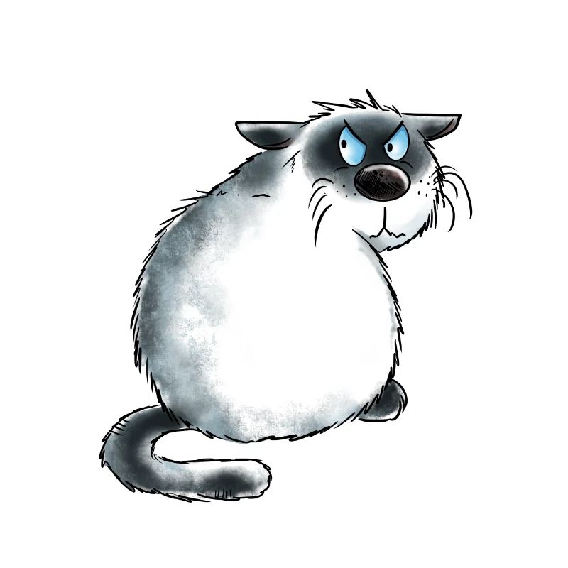 Grumpy Siamese Cat I Cat Friends Gift