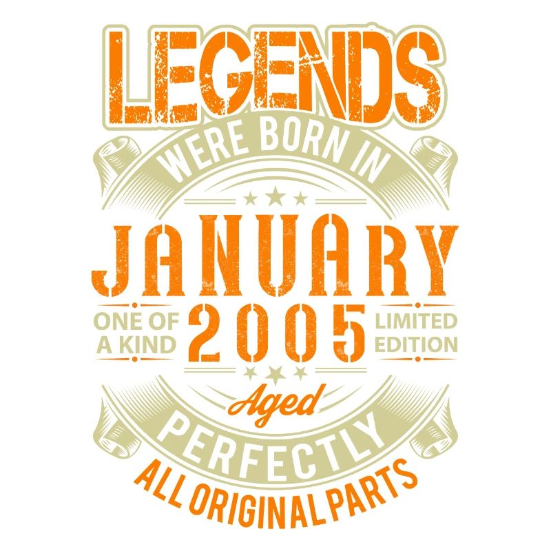 2005 Légende de l’anniversaire de janvier