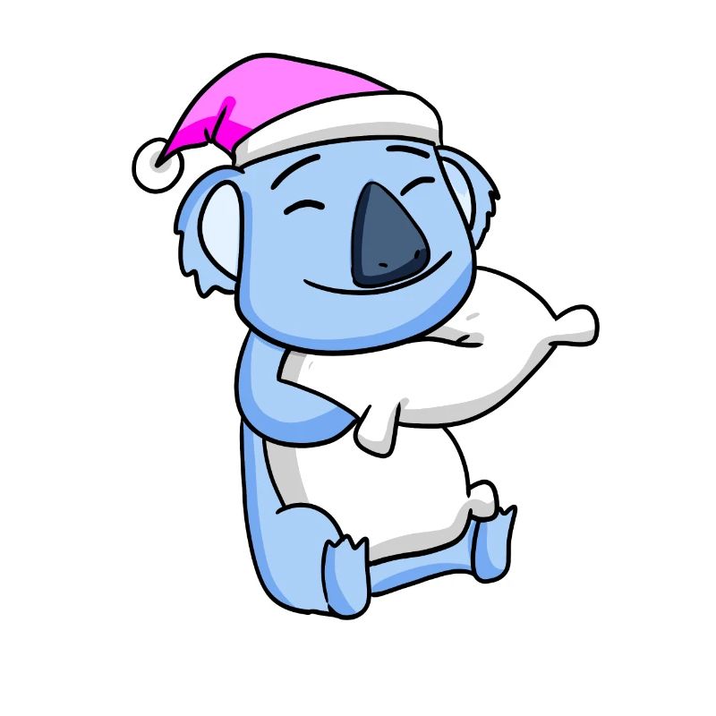 Koala avec oreiller et bonnet de couchage