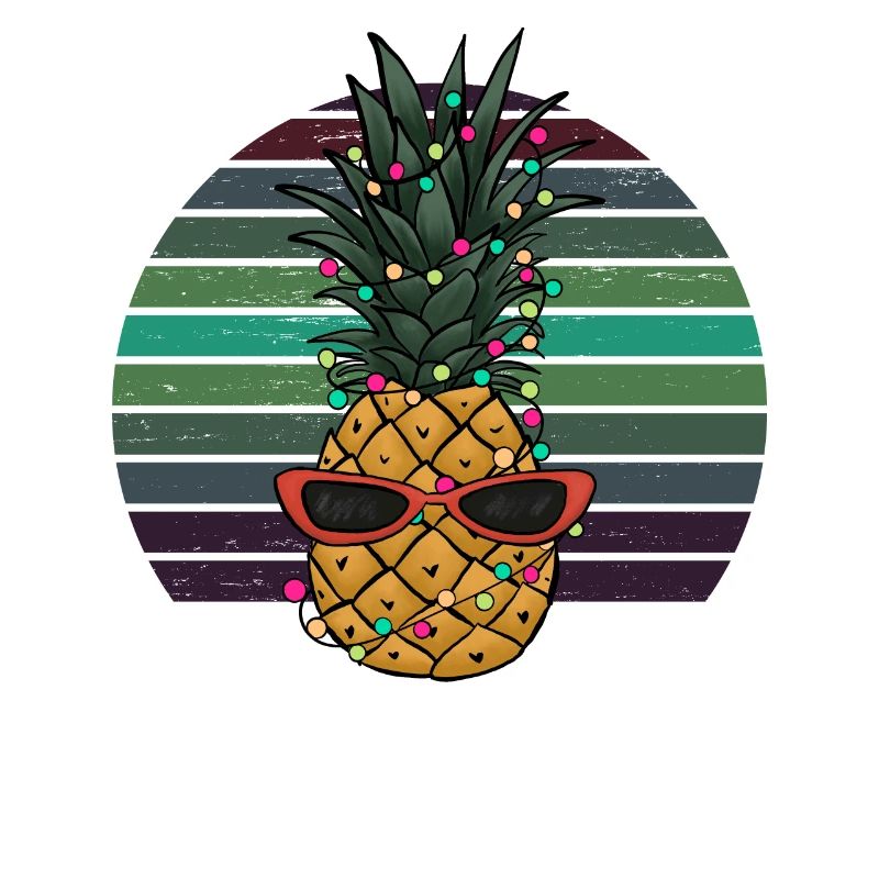 Retro Pineapple String of Lights Christmas Gift