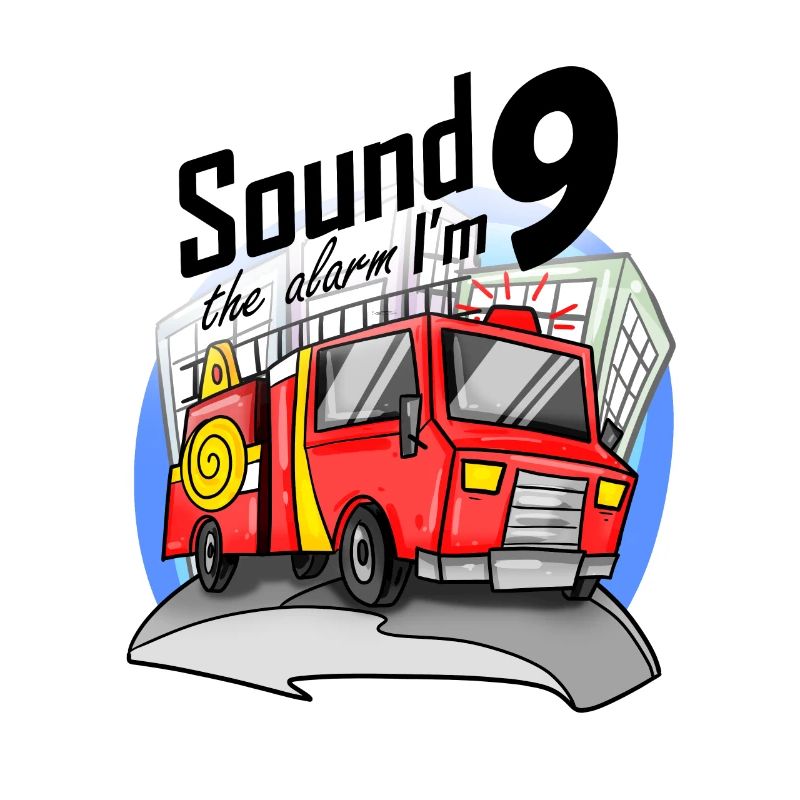 9 years old Young fire brigade fire engine car