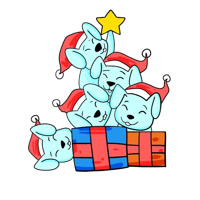 Christmas Christmas Tree Rabbit
