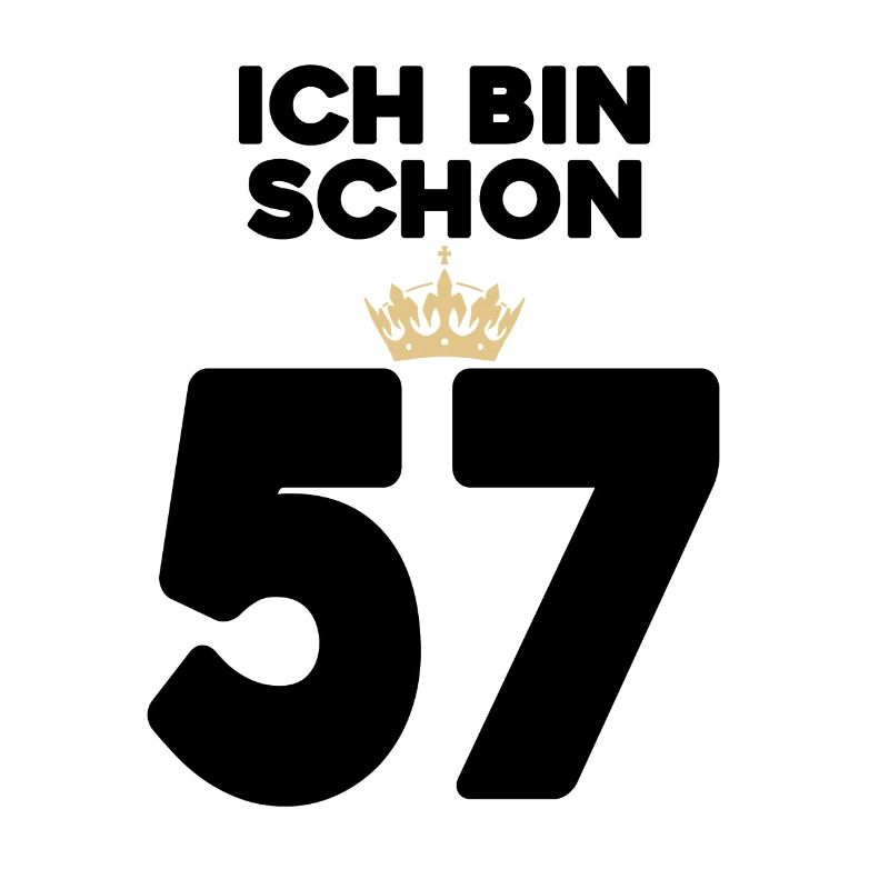 57. Geburtstag Geschenk - 57 Jahre mit Krone