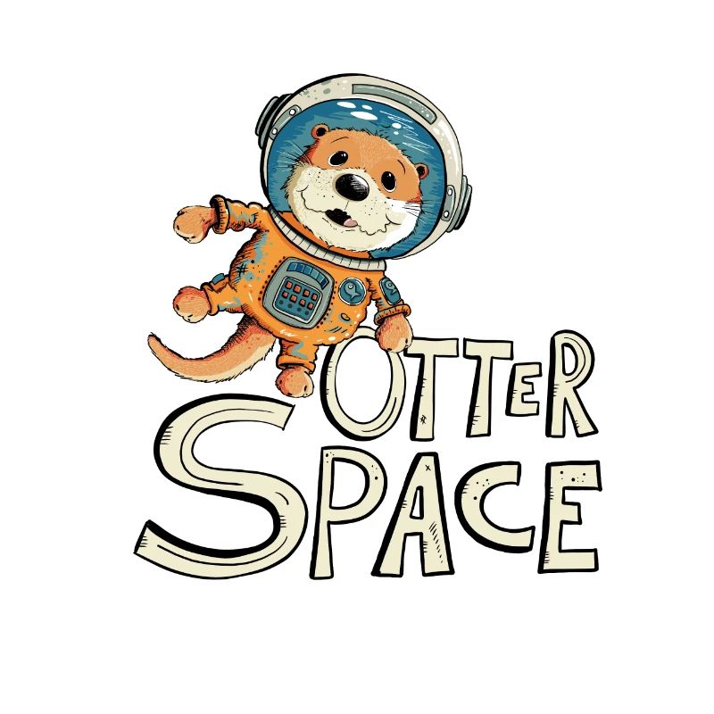 Otter Space Otter en tant qu’astronaute dans l’espace