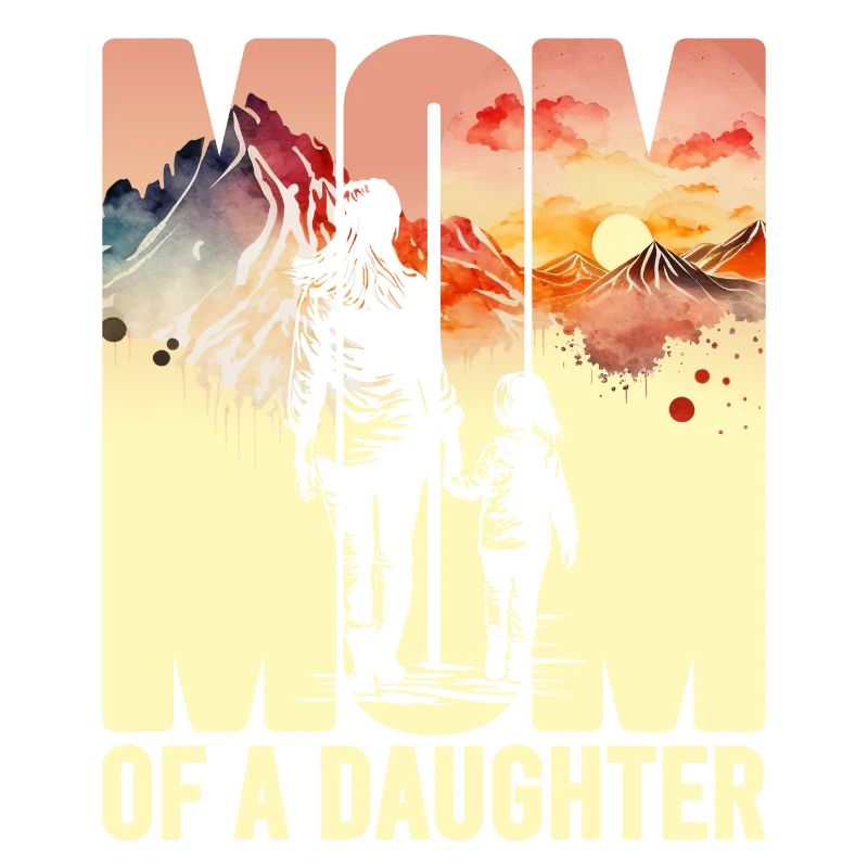 Mutter mit einer Tochter Muttertag Berge Mama Kind