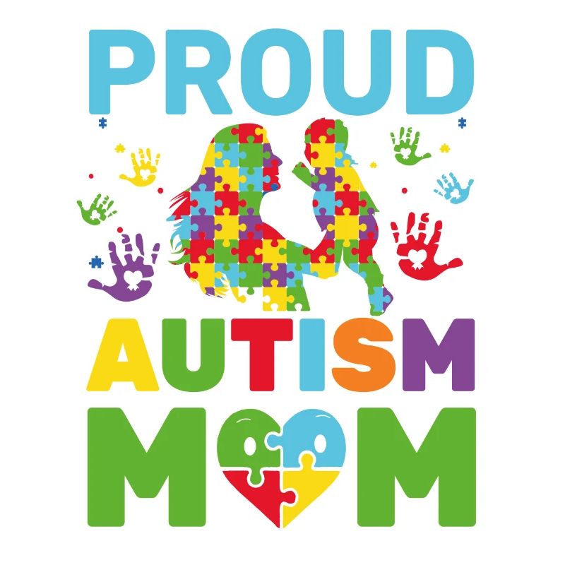 Stolze Autismus-Mutter-Bewusstseinsmutter
