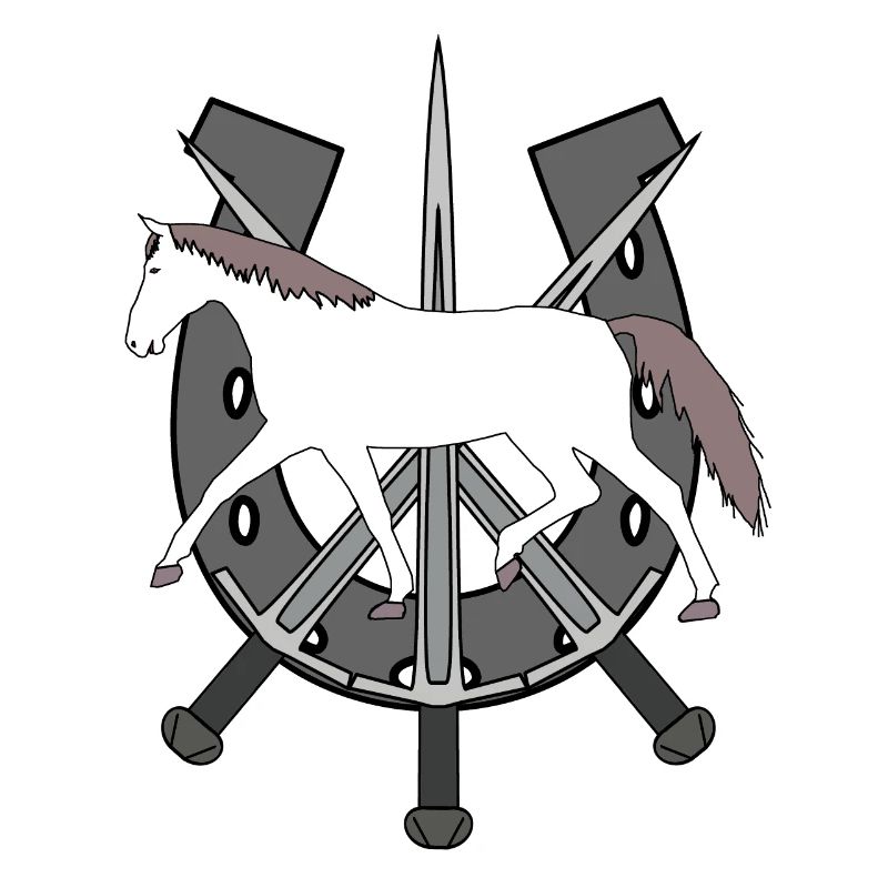 Cheval Ross Cheval Fer à cheval Épées Cavalier d’épée