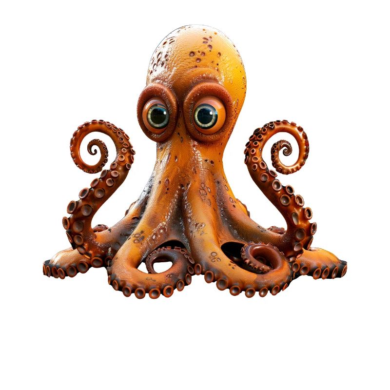 Octopus Small Octopus Cuttlefish Cute Octopus