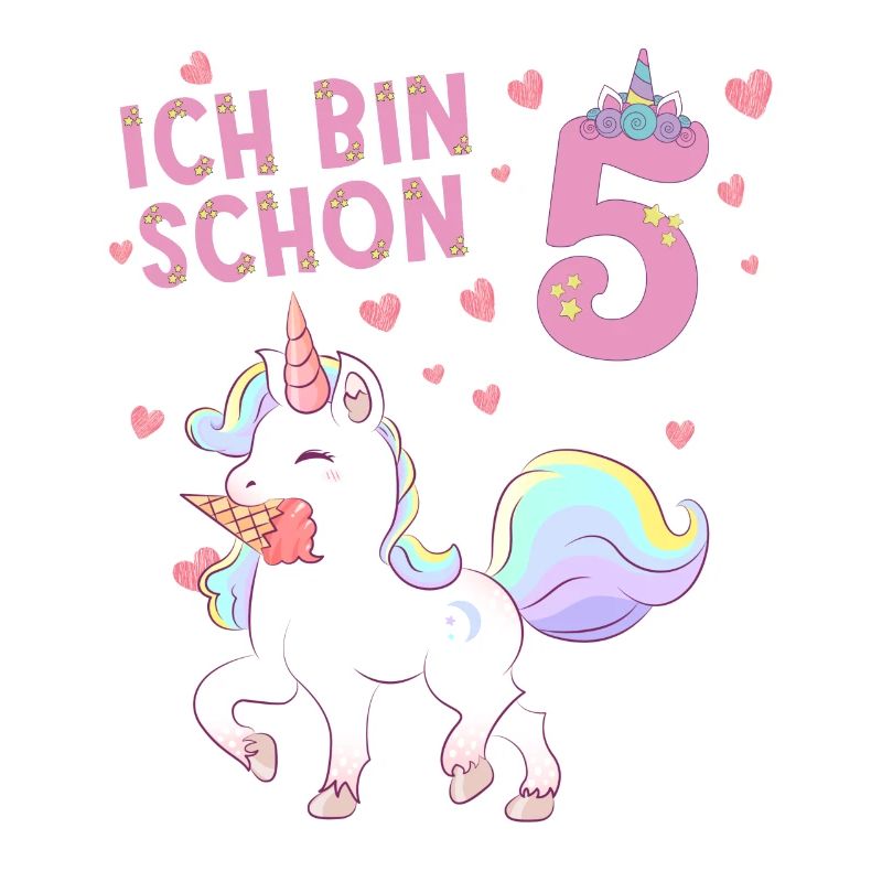 ich bin schon 5 Einhorn 