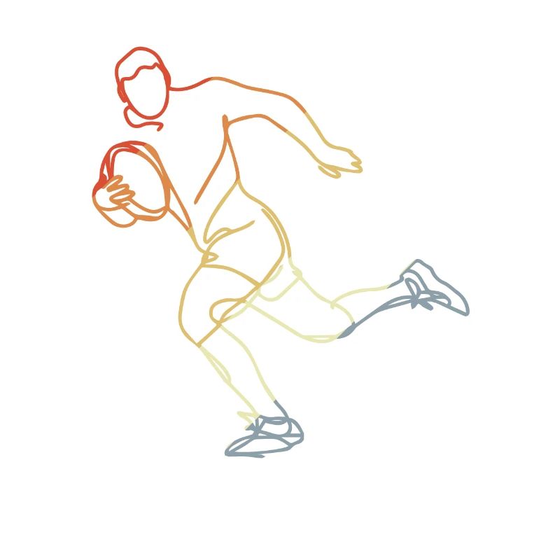 Rugby Player Sketch
