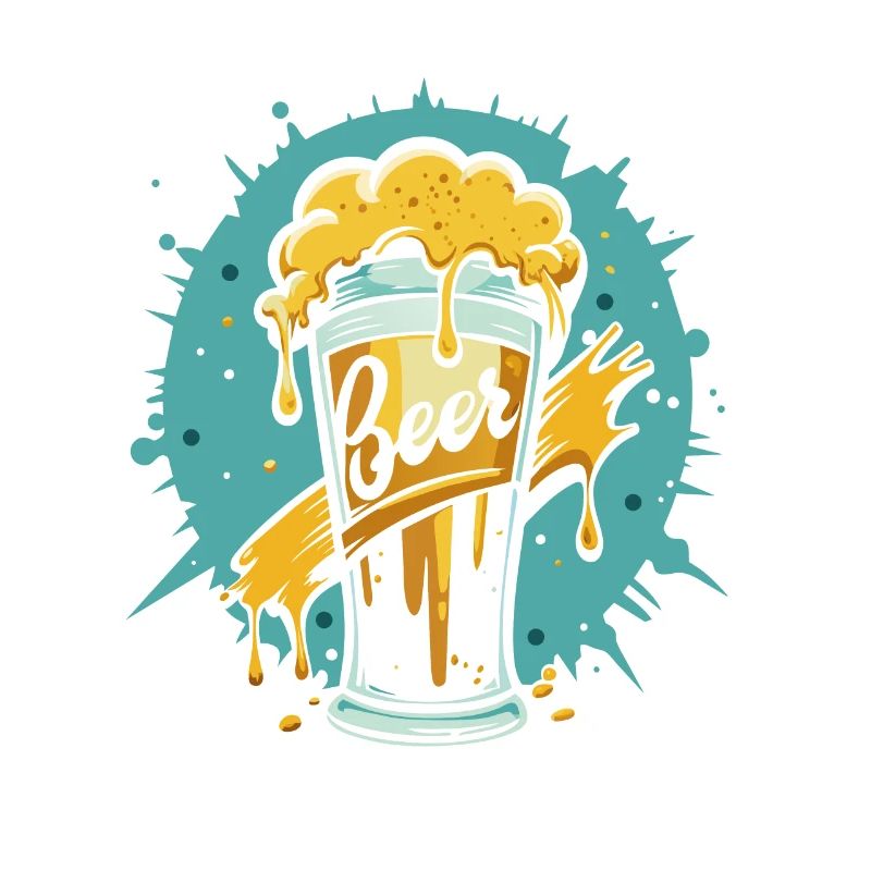 Graphique d’éclaboussures de bière mousseuse