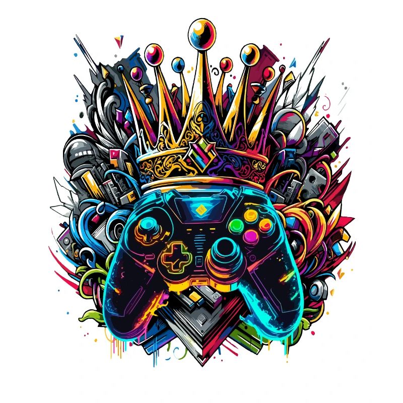 Königlicher Graffiti Gaming Controller