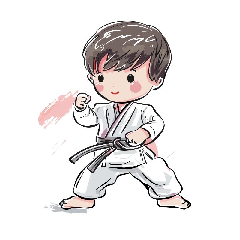 Karate Boy Comic Style