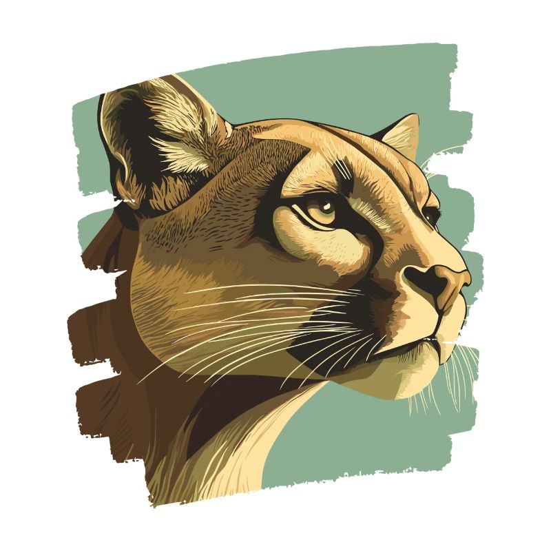 Lion from mountain Retro