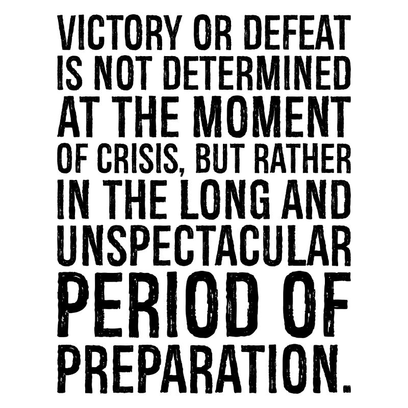 La vittoria o la sconfitta non sono determinate al momento