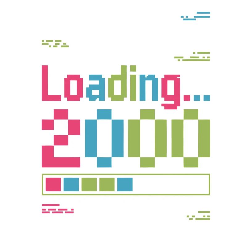 Pixel Retro Design Loading 2000