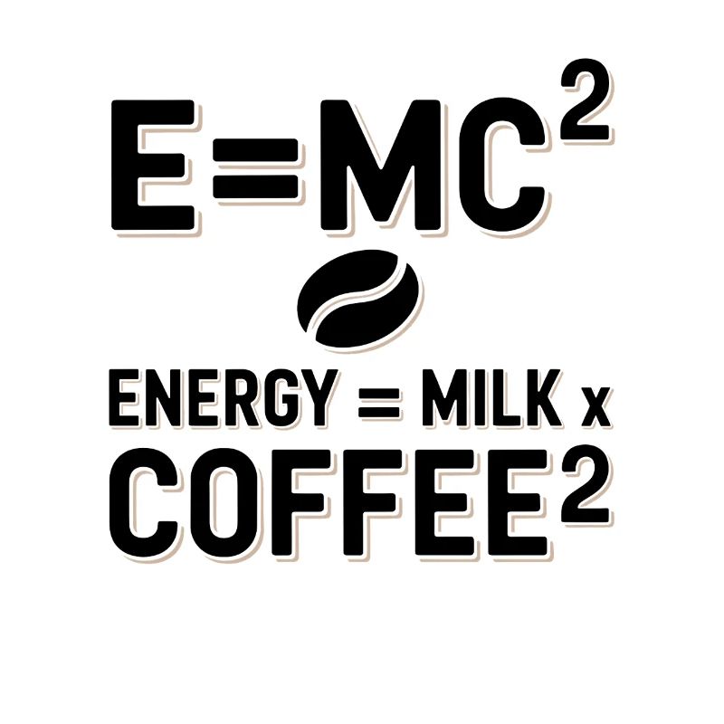 E=MC2 Physics Saying Caffeine Nerd Energy Coffee