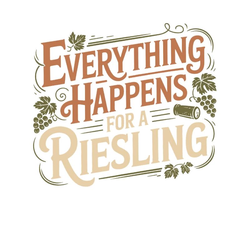Wein Weintrinker Everything Happens For A Riesling