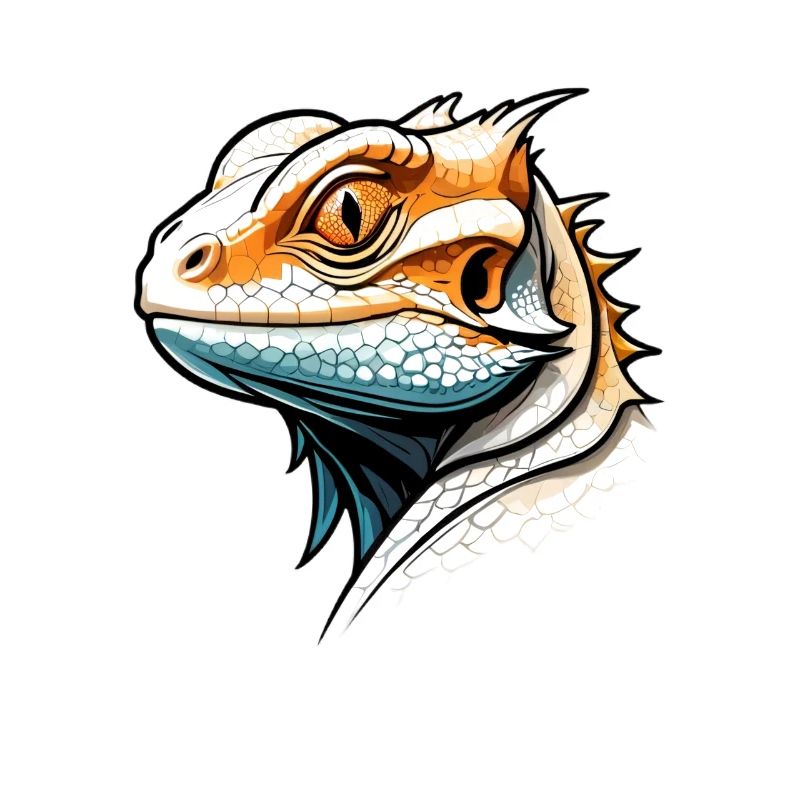 Lizard in comic style