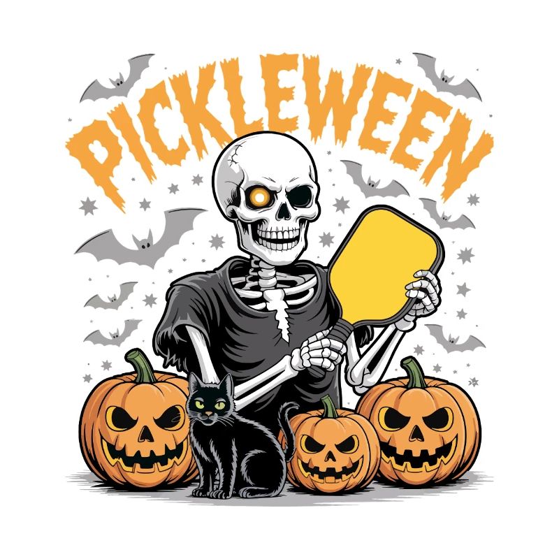 Pickleween Pickleball Player Funny Halloween