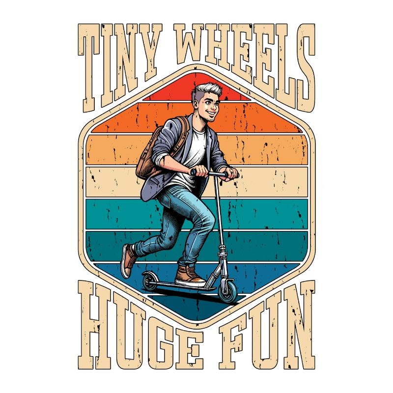 Scooter Tiny Wheels Huge Fun Motorcycle Lover