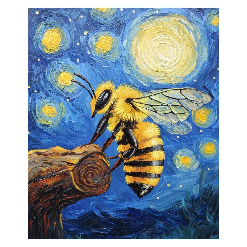 Bee Van Gogh Style Starry Night