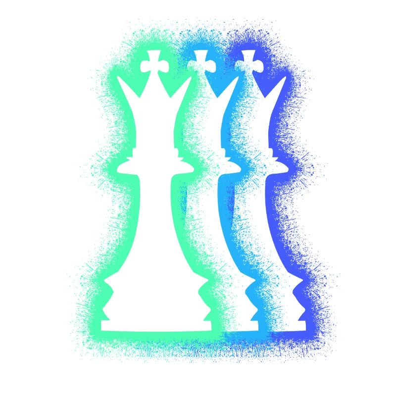 Pièces d'échecs, silhouettes de joueurs d'échecs