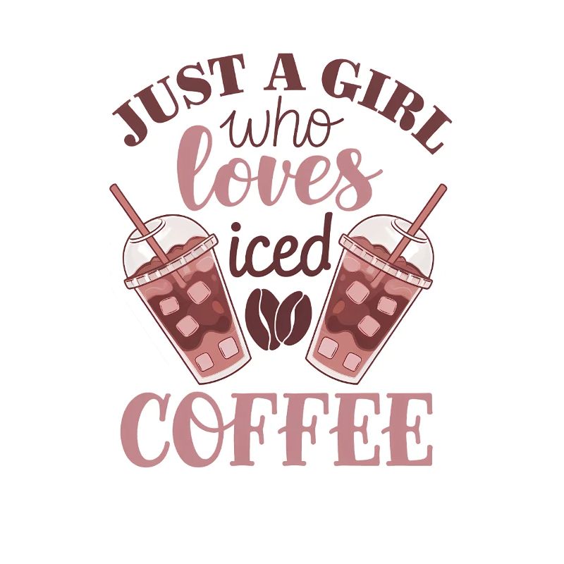 Mädchen, das Eiskaffee liebt