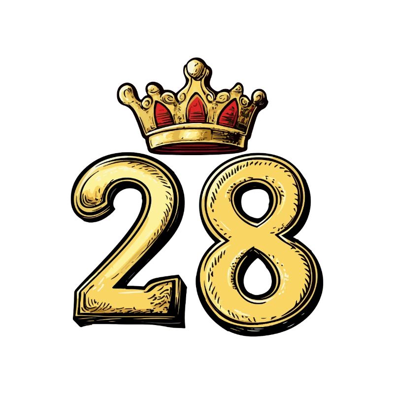 28 Zahl Krone