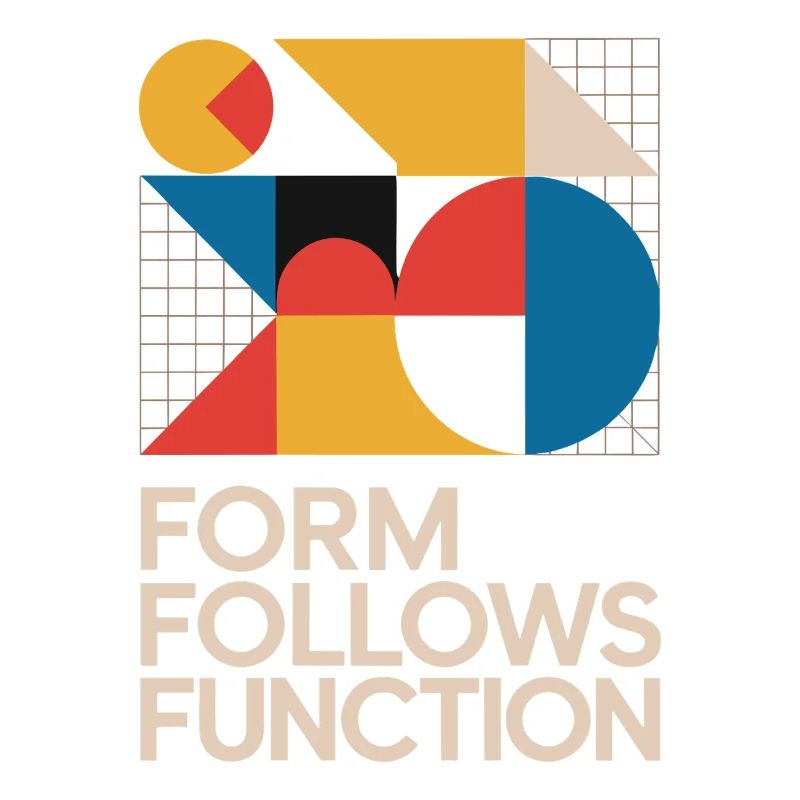 Bauhaus Form Follows Function Geometric Art