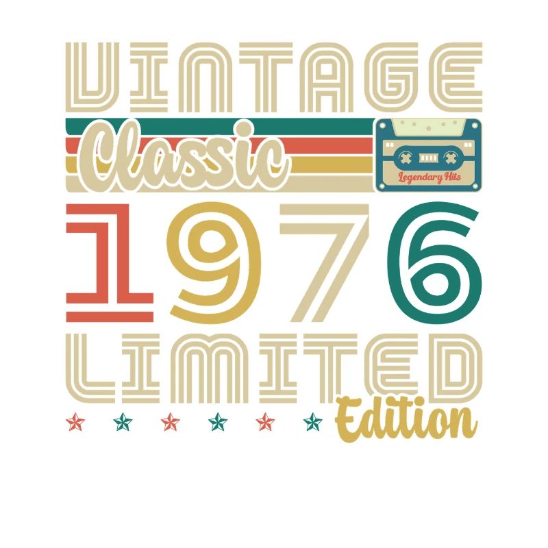 1976 Vintage Retro Geburtstagsgeschenk